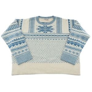 J. Crew Fair Isle Snowflake Crewneck in Supersoft Yarn